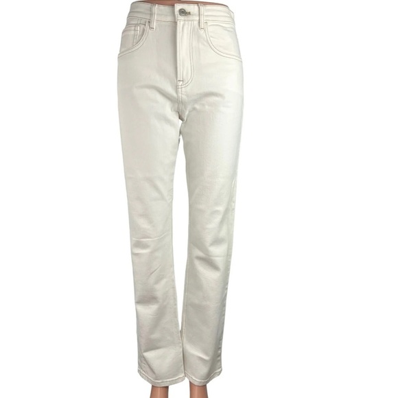 NWT. Massimo Dutti White White Mid -Waist Straight Fit Jeans. Size 2. - Picture 3 of 9